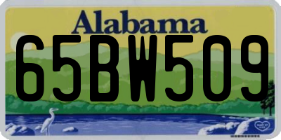 AL license plate 65BW509