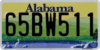 AL license plate 65BW511