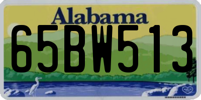 AL license plate 65BW513