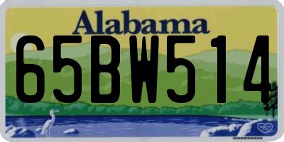 AL license plate 65BW514