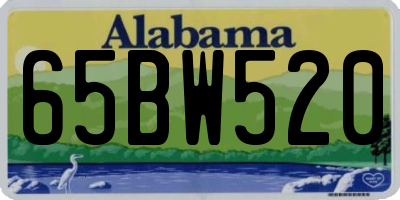AL license plate 65BW520