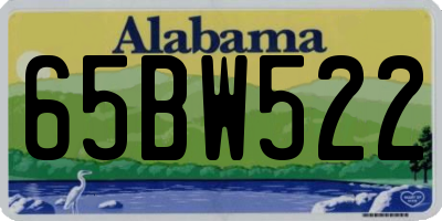 AL license plate 65BW522