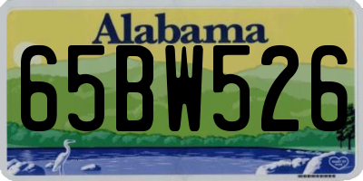 AL license plate 65BW526
