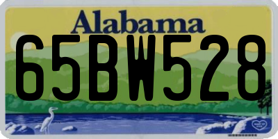AL license plate 65BW528