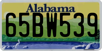 AL license plate 65BW539