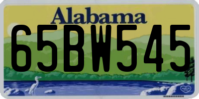 AL license plate 65BW545