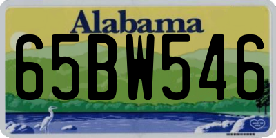 AL license plate 65BW546