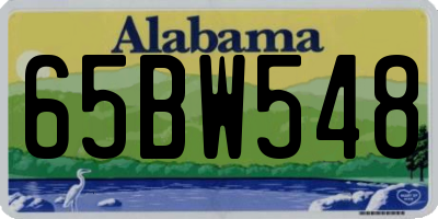 AL license plate 65BW548