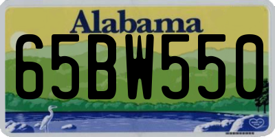 AL license plate 65BW550