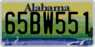 AL license plate 65BW551
