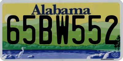 AL license plate 65BW552