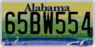 AL license plate 65BW554