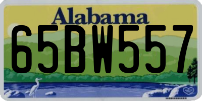 AL license plate 65BW557