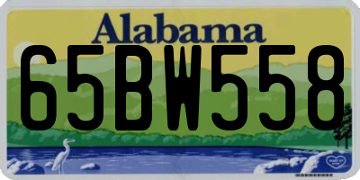 AL license plate 65BW558