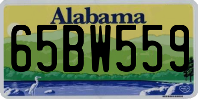 AL license plate 65BW559