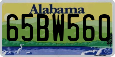 AL license plate 65BW560