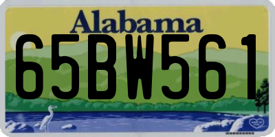 AL license plate 65BW561