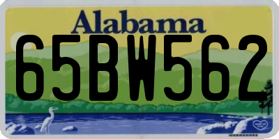 AL license plate 65BW562