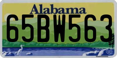 AL license plate 65BW563