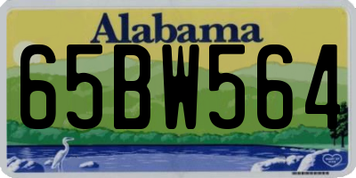 AL license plate 65BW564