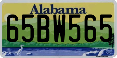 AL license plate 65BW565