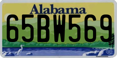 AL license plate 65BW569