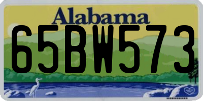 AL license plate 65BW573