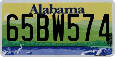 AL license plate 65BW574
