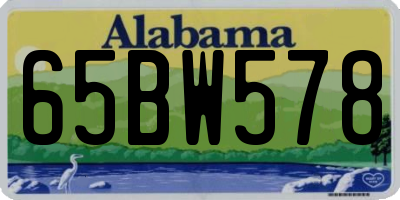 AL license plate 65BW578