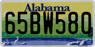 AL license plate 65BW580