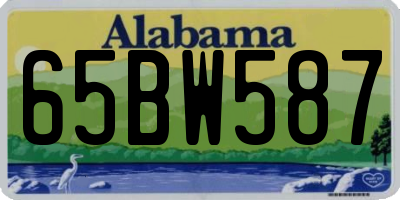AL license plate 65BW587