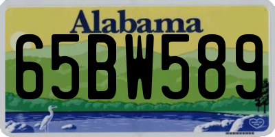 AL license plate 65BW589