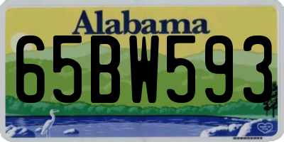 AL license plate 65BW593