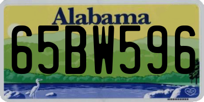 AL license plate 65BW596