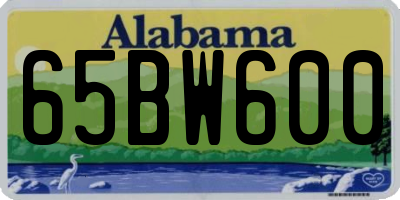 AL license plate 65BW600