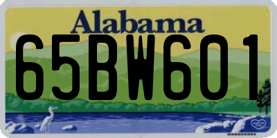 AL license plate 65BW601