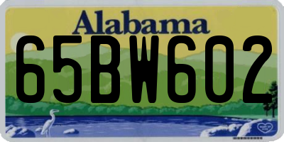AL license plate 65BW602
