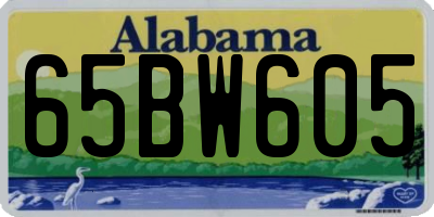 AL license plate 65BW605