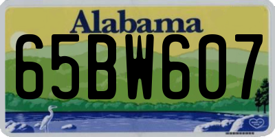 AL license plate 65BW607