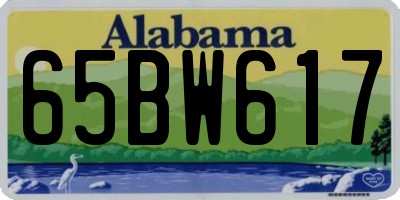 AL license plate 65BW617