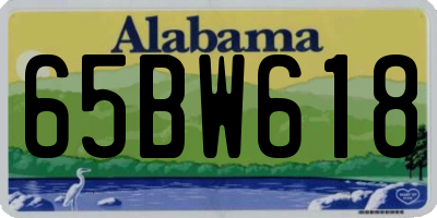 AL license plate 65BW618
