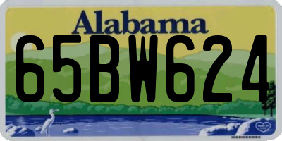 AL license plate 65BW624