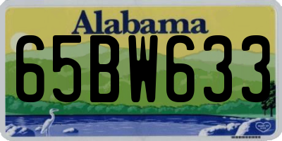 AL license plate 65BW633