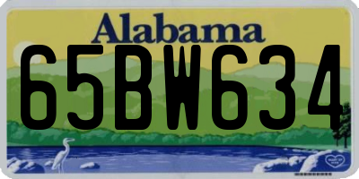 AL license plate 65BW634