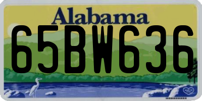 AL license plate 65BW636