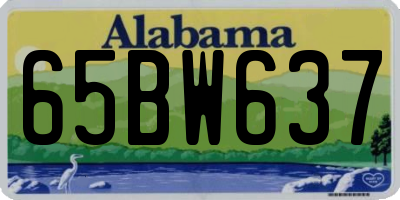 AL license plate 65BW637