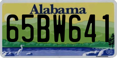 AL license plate 65BW641