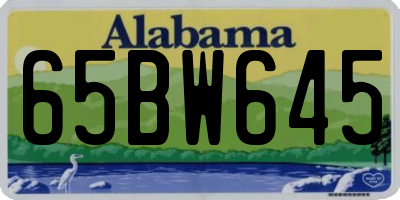 AL license plate 65BW645