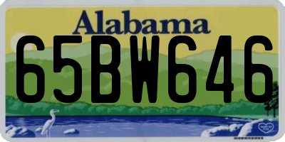 AL license plate 65BW646