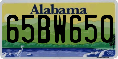AL license plate 65BW650